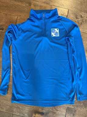 YL Under Armour Blue Quarter-Zip Pullover